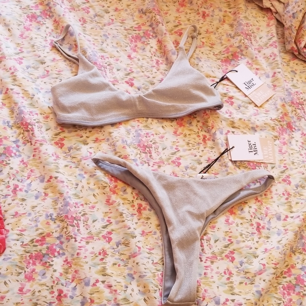 Tiger Mist bikini xs silver sparkles